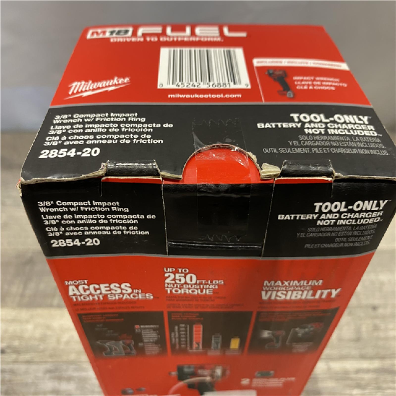 NEW - Milwaukee FUEL GEN-3 18V Lithium-Ion Brushless Cordless 3/8 in. Compact Impact Wrench with Friction Ring (Tool-Only)