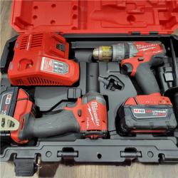 AS-IS Milwaukee M18 FUEL 18V Lithium-Ion Brushless Cordless Hammer Drill and Impact Driver Combo Kit (2-Tool) with 2 Batteries