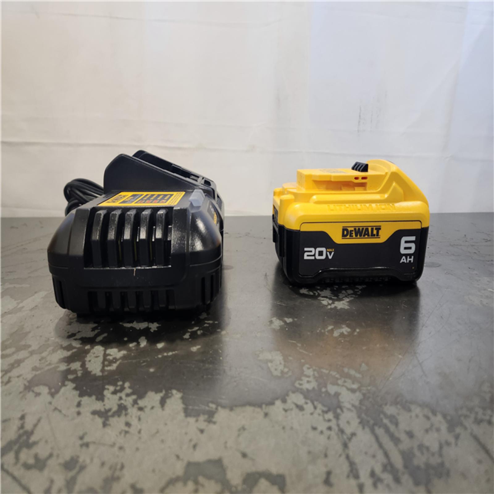 AS-IS- DEWALT 20V MAX Lithium-Ion 6.0 Ah Battery and Charger