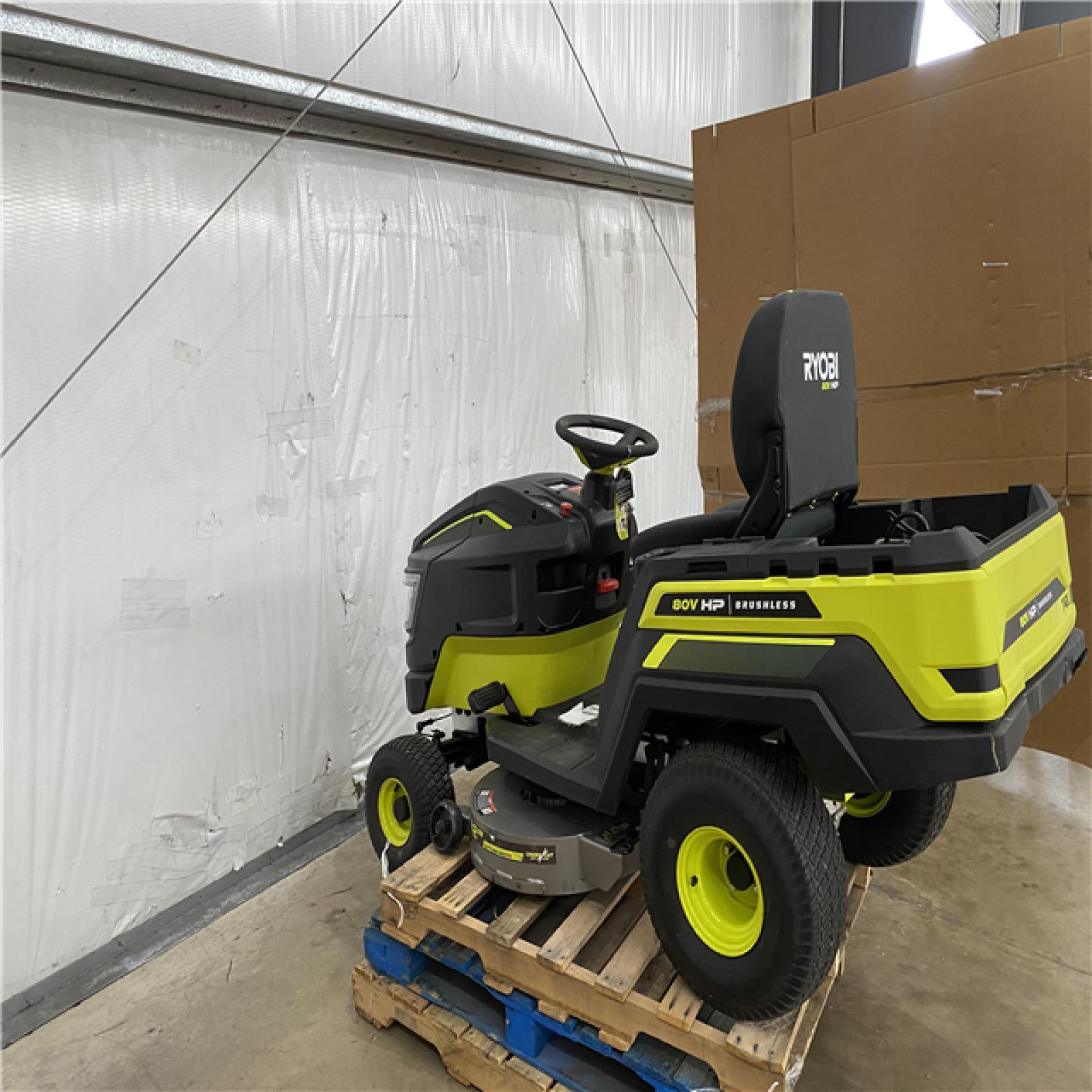 Houston Location AS IS - Ryobi 80v 42in, Cutting Width Riding Mower