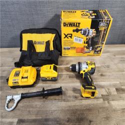 HOUSTON LOCATION - AS-IS DEWALT 20V XR Lithium-Ion Cordless Hammer Drill Kit with 8.0 Ah Battery, Charger and Kit Bag