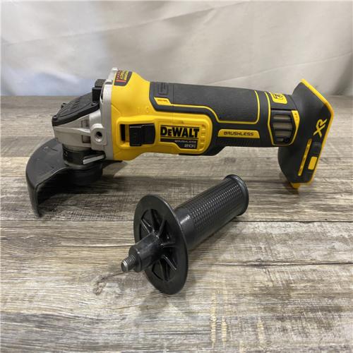 AS-IS DEWALT 20V MAX XR Cordless Brushless 4.5 in. Slide Switch Small Angle Grinder with Kickback Brake (Tool Only)