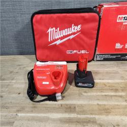 HOUSTON LOCATION - AS-IS M12 FUEL 12V Li-Ion Brushless Cordless Stubby 3/8 in. Impact Wrench Kit W/(1) 5.0 Ah High Output Battery