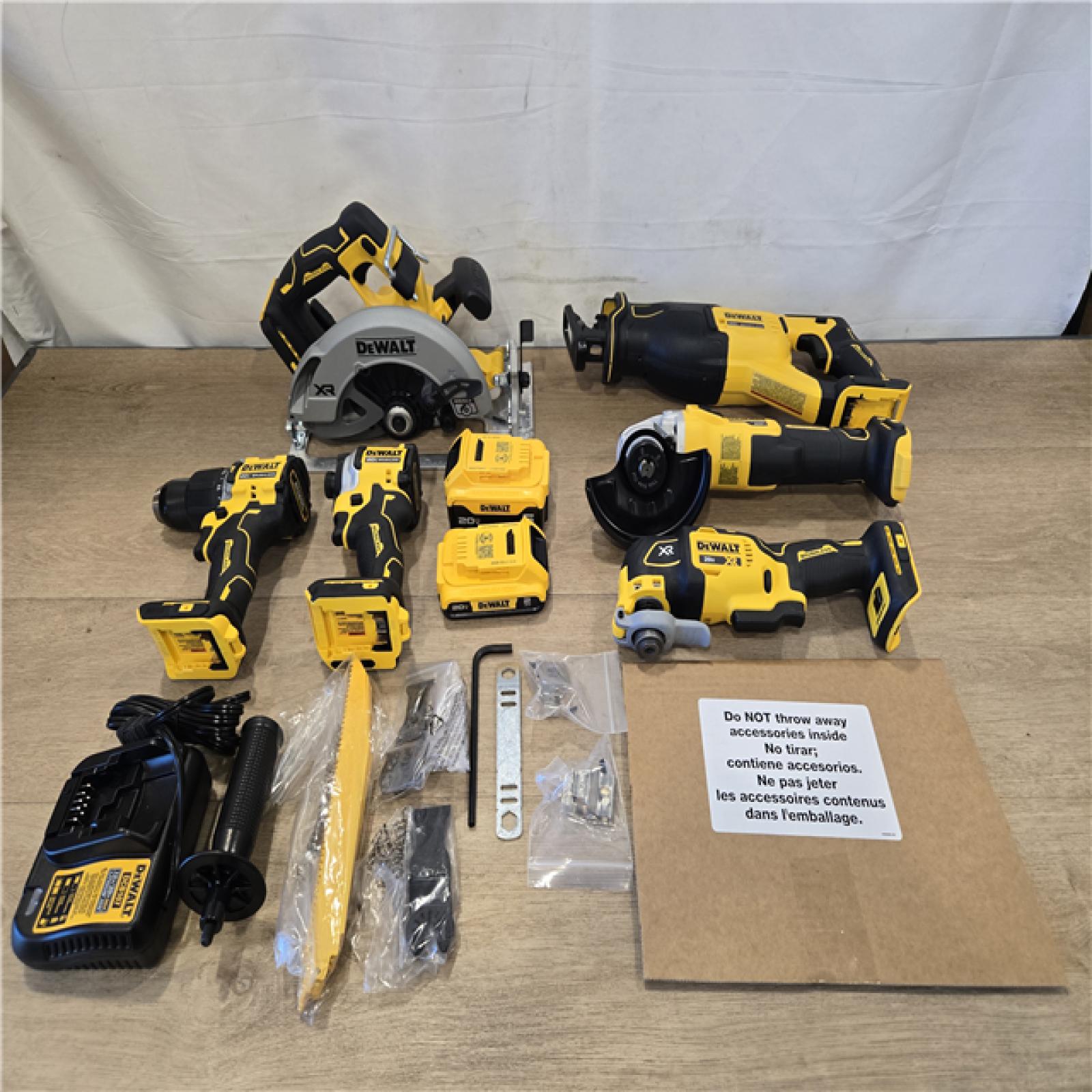 AS-IS DEWALT 20V MAX Lithium-Ion Cordless 6-Tool Combo Kit