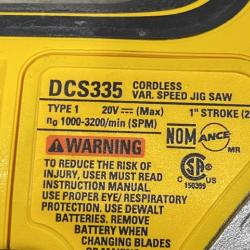 AS-IS DEWALT 20V MAX XR Cordless Barrel Grip Jigsaw (Tool Only)