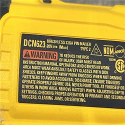 AS-IS DEWALT ATOMIC 20V MAX Lithium Ion Cordless 23 Gauge Pin Nailer Kit