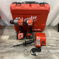AS-IS Milwaukee FUEL 18V Lithium-Ion Brushless Cordless Hammer Drill and Impact Driver Combo Kit