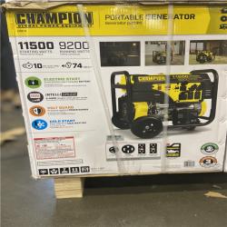 DALLAS LOCATION -Champion Power Equipment 11,500/9,200-Watt Gasoline Powered Electric Start Portable Generator