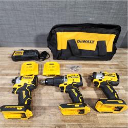 Houston Location AS-IS DEWALT Drill and Impacts QTY/2 and Batteries QTY/2 with Charger
