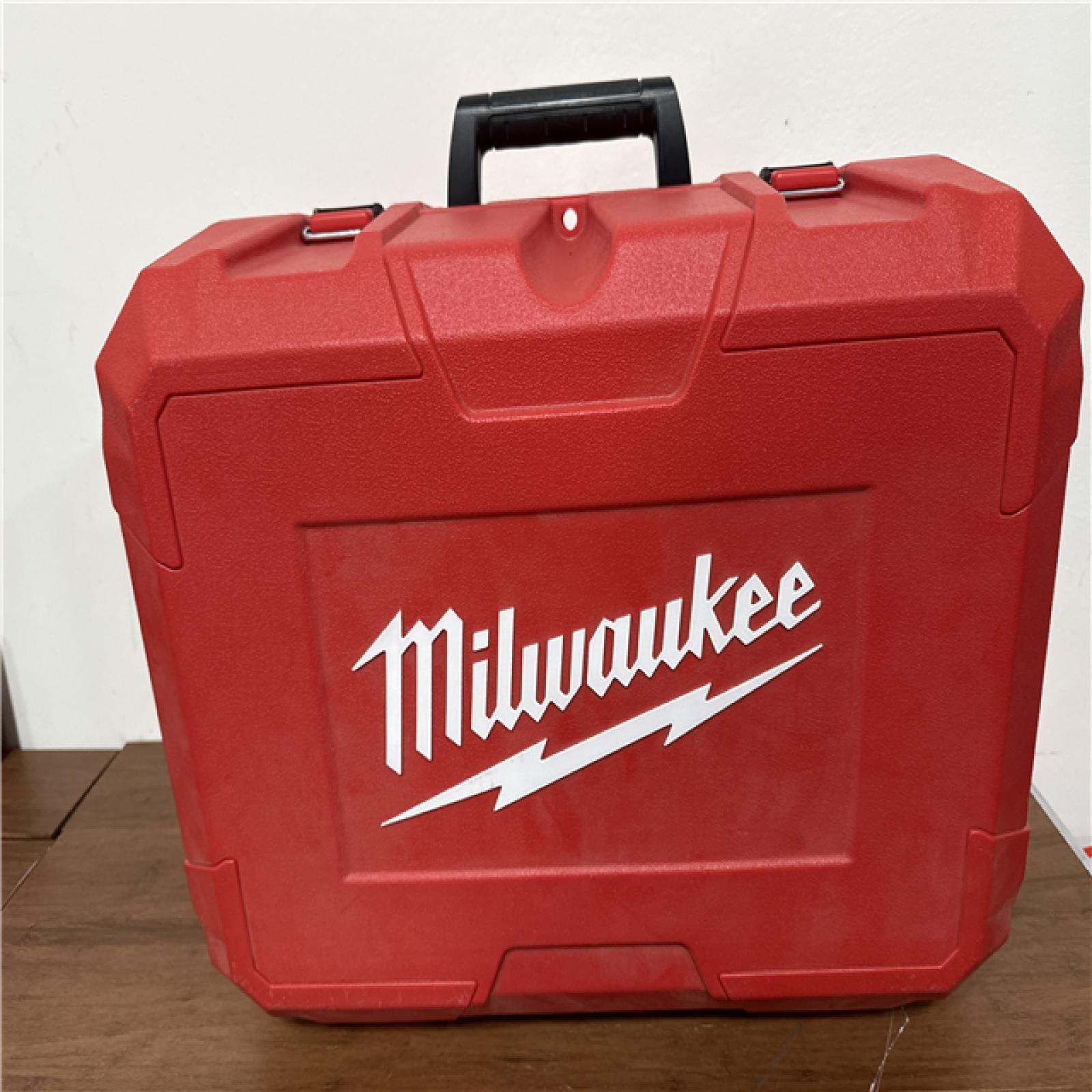 California AS-IS Milwaukee M18 Red Exterior Dual Slope Rotary Laser Level Kit, includes (1) Batteries, Charger & Hard Caser