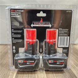 NEW- Milwaukee M12 12-Volt Lithium-Ion XC Extended Capacity 3.0Ah Battery Pack 3.0Ah (2-Pack)