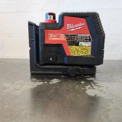 AS-IS- Milwaukee- Green Beam Laser Cross Line Plumb Point Rechargeable USB Kit