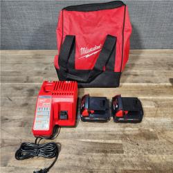 HOUSTON LOCATION - AS-IS Milwaukee M18 18V Lithium-Ion Brushless Cordless Compact Drill/Impact Combo Kit (2-Tool) W/(2) 2.0 Ah Batteries  Charger & Bag