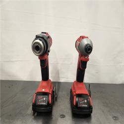 AS-IS- Milwaukee M18 18V Lithium-Ion Brushless Cordless Compact Drill/Impact Combo Kit