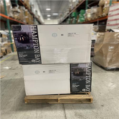 DALLAS LOCATION - Hampton Bay Westbury 25.98 in.W Black Steel Wood Outdoor Fire Pit with Cover PALLET-( 8 UNITS)