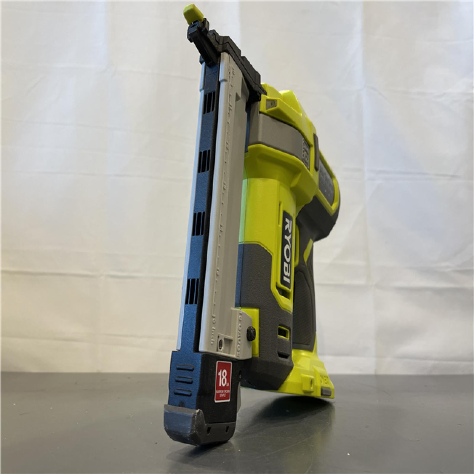 AS-IS -  RYOBI ONE+ 18V 18-Gauge Cordless AirStrike Narrow Crown Stapler (Tool Only)