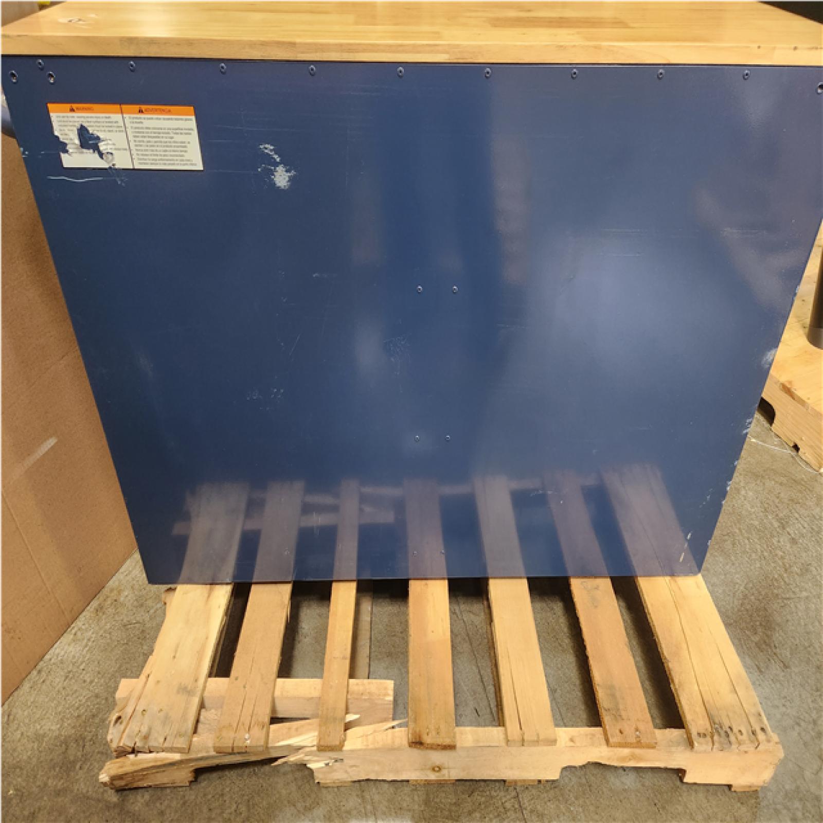 Phoenix LIKE NEW Husky Tool Storage 46 in. W x 18 in. D 9-Drawer Gloss Blue Mobile Workbench Cabinet