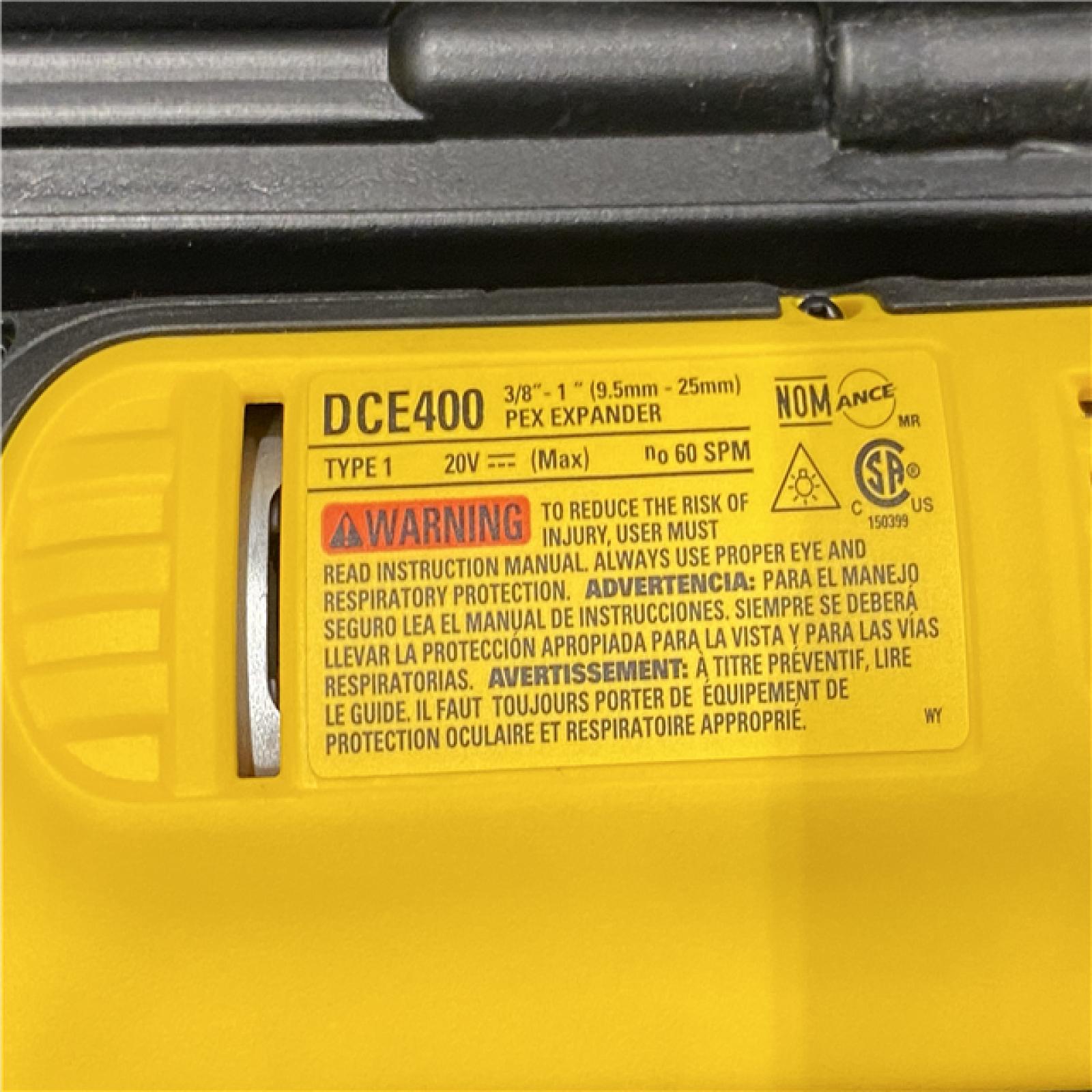 AS-IS DEWALT 20V MAX Cordless 1 in. PEX Expansion Tool  PEX Expander Grease and Case