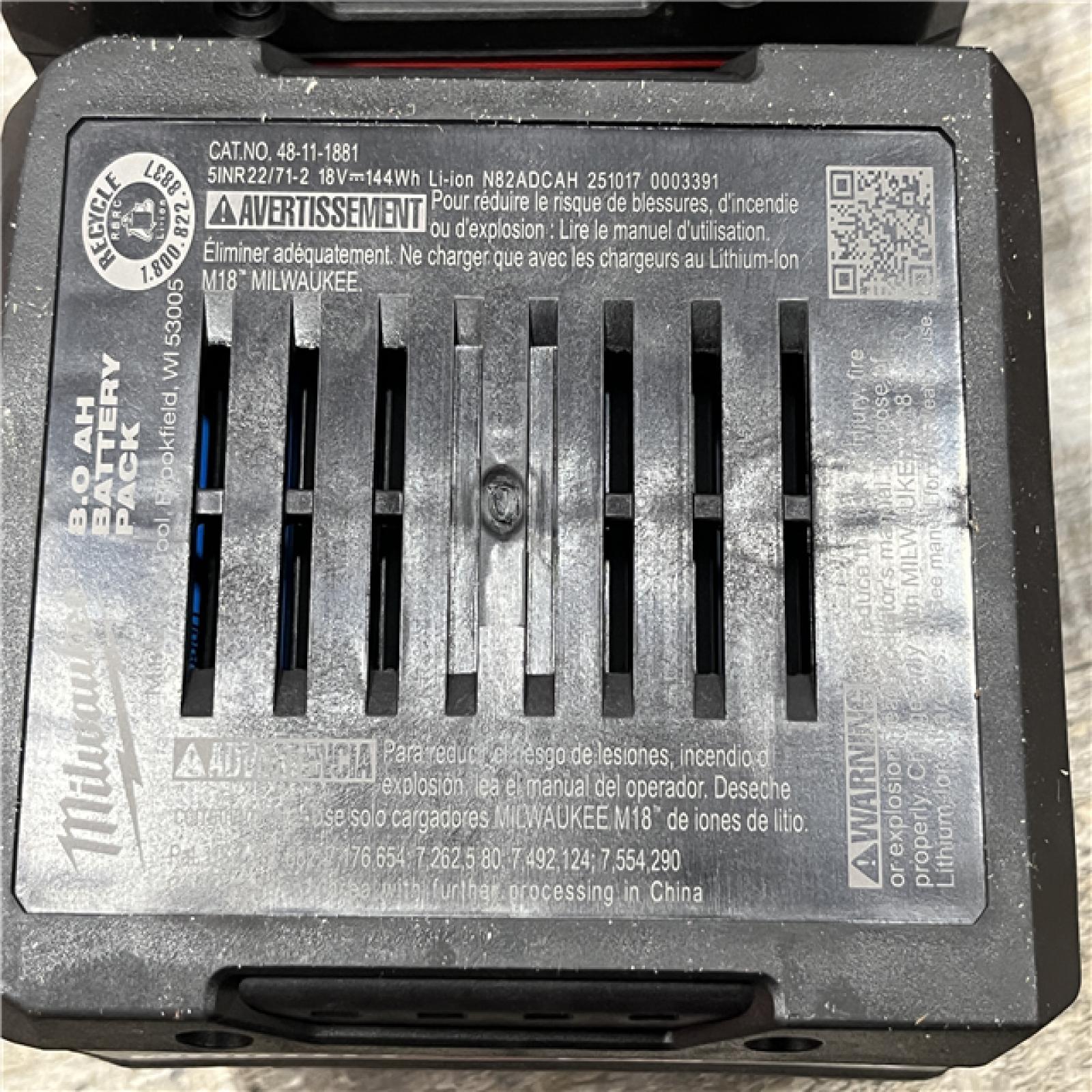 AS-IS Milwaukee 18-Volt Lithium-Ion REDLITHIUM FORGE Starter Kit with (2) 8. 0Ah Battery and Rapid Charger