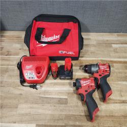 HOUSTON LOCATION - AS - IS Milwaukee FUEL 12-Volt Lithium-Ion Brushless Cordless Hammer Drill and Impact Driver Combo Kit