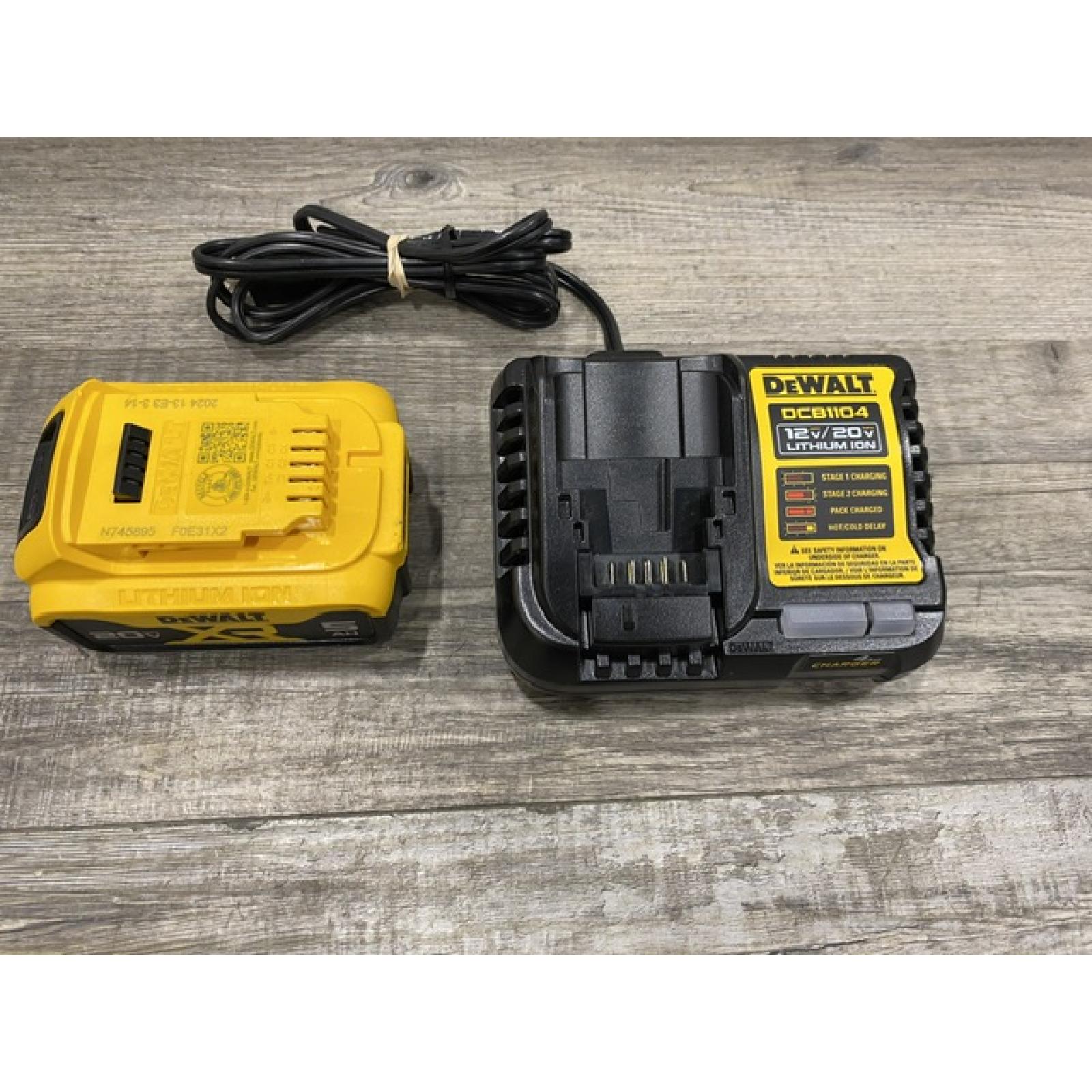 AS-IS DEWALT 20-Volt Maximum XR 5.0 Ah Battery Pack and Charger Kit