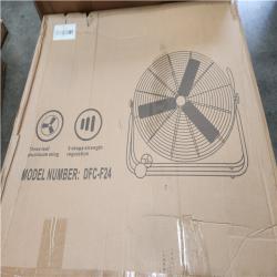 Phoenix NEW TMWINGS 24 in. 3-Speed Drum Fan in Black with 7000 CFM Industrial Fan and 360° Adjustable Tilt Pallet of 5