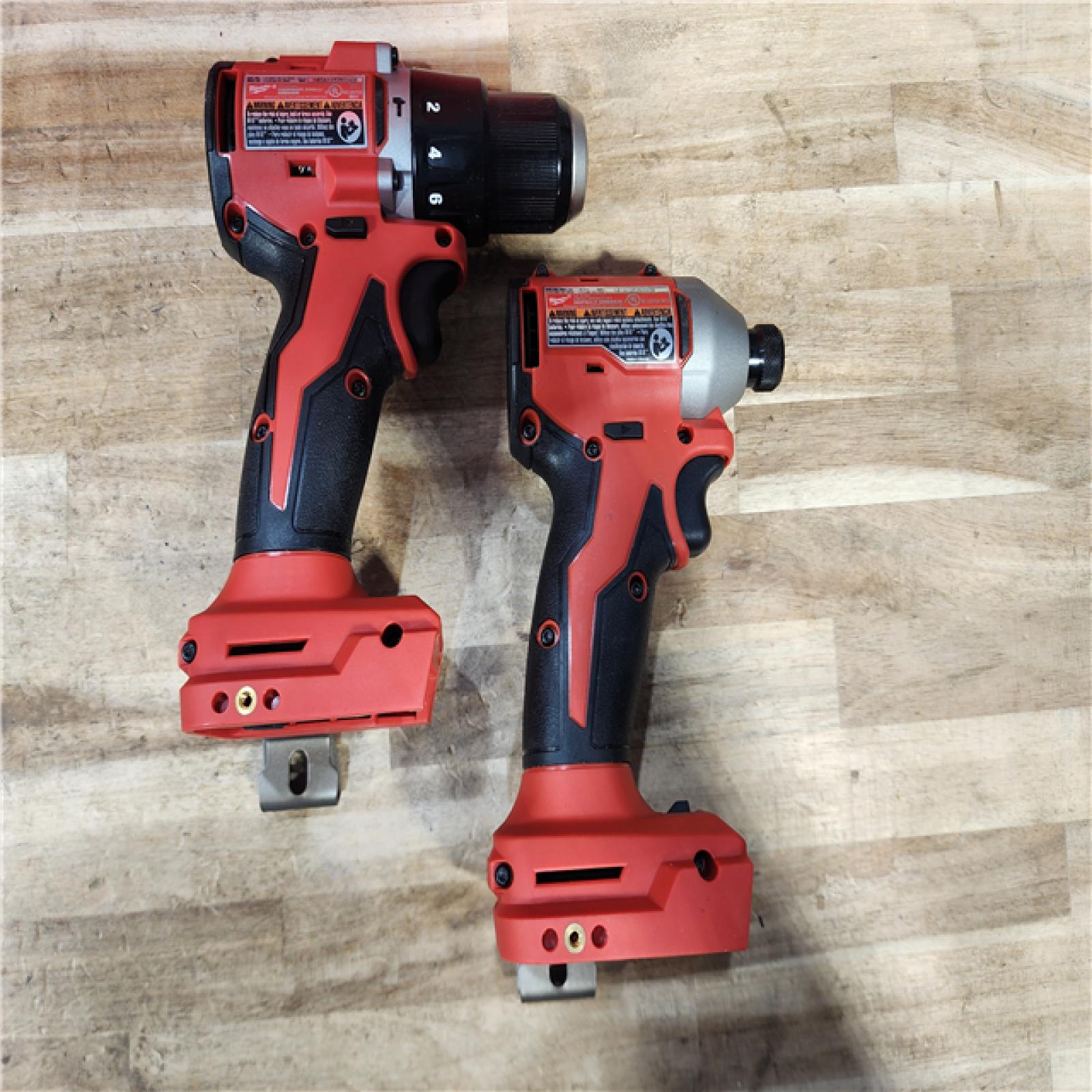 HOUSTON LOCATION - AS-IS Milwaukee 18-Volt Lithium-Ion Brushless Cordless Compact Hammer Drill/Impact Combo Kit