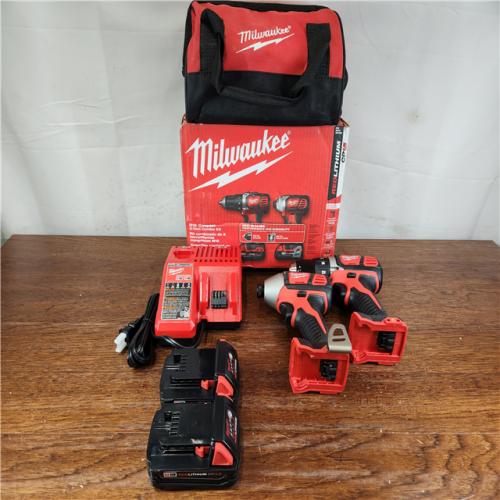 AS-IS Milwaukee M18 Brushed Cordless Drill Driver/Impact Driver (2-Tool) Combo Kit