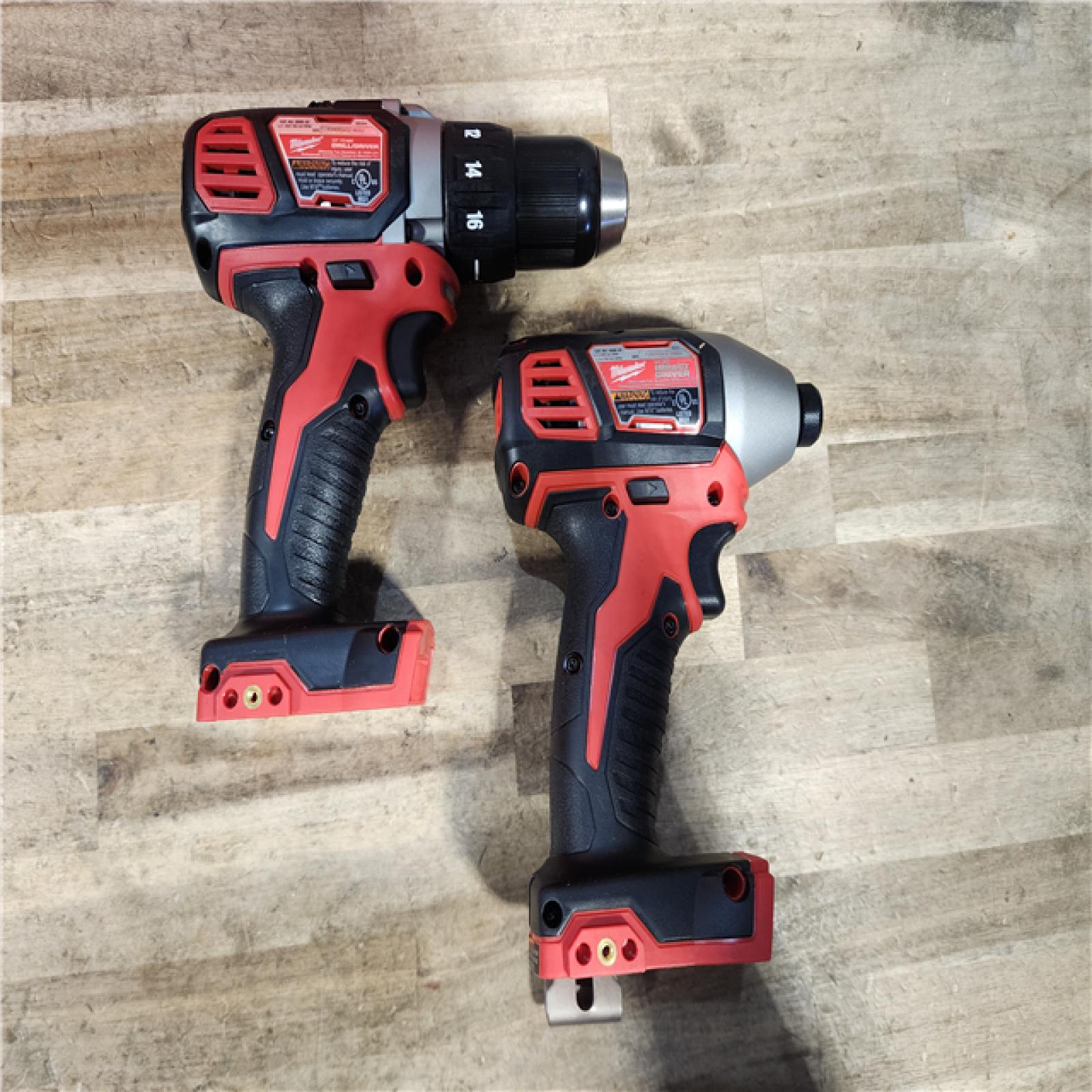 HOUSTON LOCATION - AS-IS Milwaukee 18V Lithium-Ion Cordless Drill Driver/Impact Driver Combo Kit