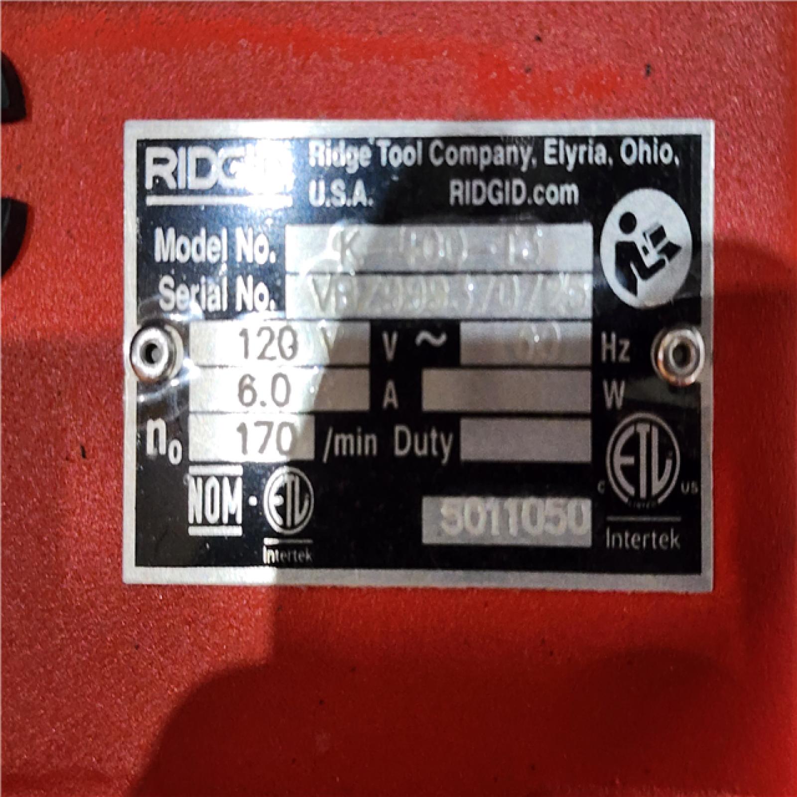 HOUSTON LOCATION - AS-IS RIDGID K-400 Drain Cleaning Snake Auger 120-Volt Drum Machine