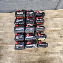 HOUSTON LOCATION - AS-IS MILWAUKEE BATTERY PACK QTY - 15
