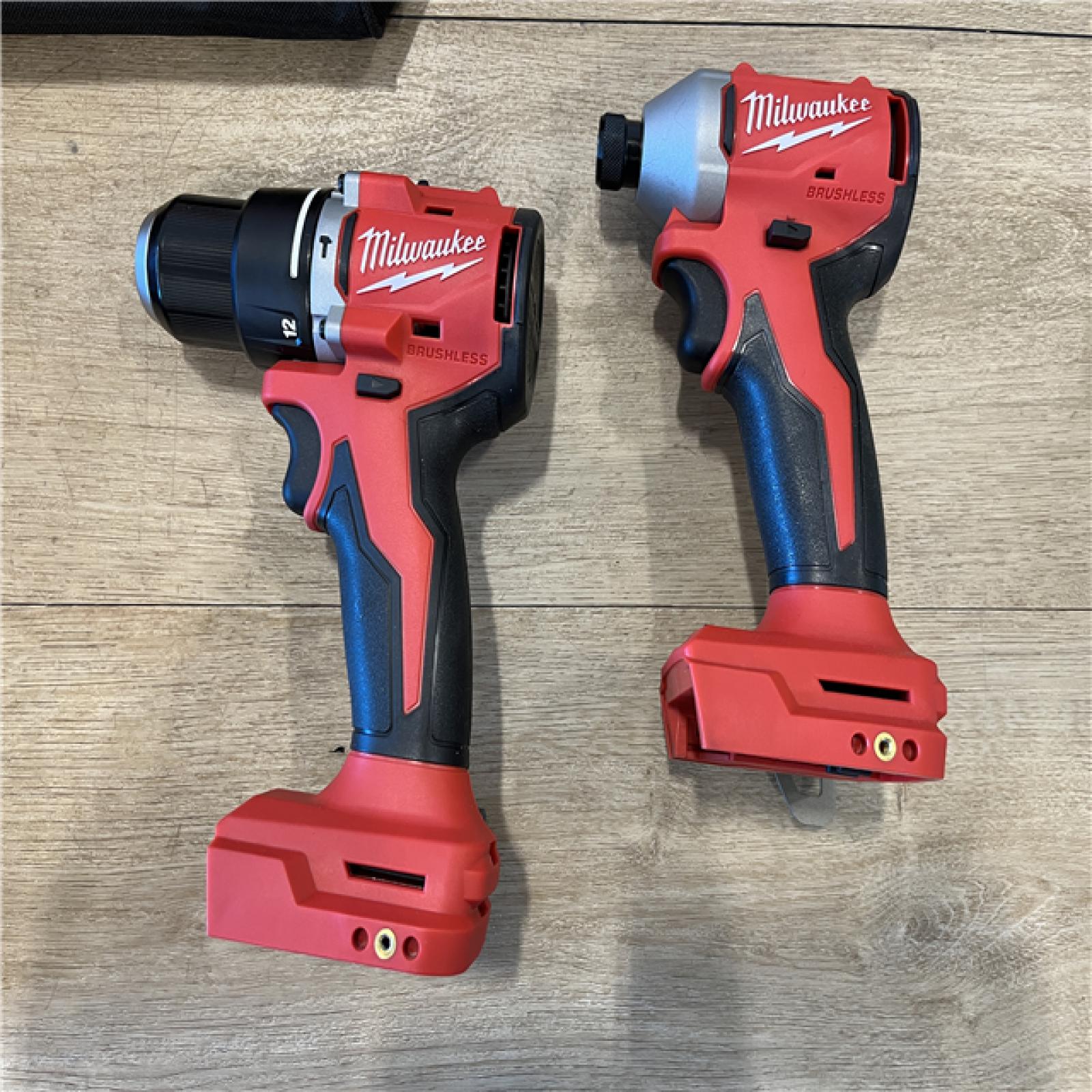 AS-IS Milwaukee 18-Volt Lithium-Ion Brushless Cordless Compact Hammer Drill/Impact Combo Kit