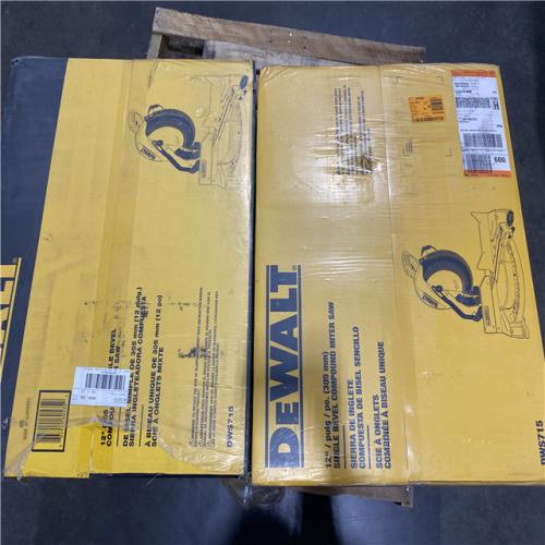 Dallas Location - NEW- DEWALT 15 Amp Corded 12 in. Single Bevel Compound Miter Saw(Lot Of 2)