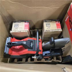 DALLAS LOCATION -Milwaukee MX FUEL Lithium-Ion 14 in. Cut Off Saw Kit with RAPIDSTOP Brake w/ (2) FORGE XC8.0 Batteries & (1) MX FUEL Super Charger