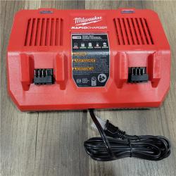 AS-IS  Milwaukee M18 18-Volt Lithium-Ion Dual Bay Rapid Battery Charger