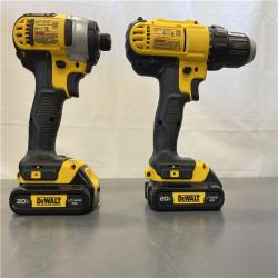 AS-IS - DeWALT 20V MAX Cordless Drill Driver/Impact Driver Combo Kit 1.3 Ah Lithium Ion