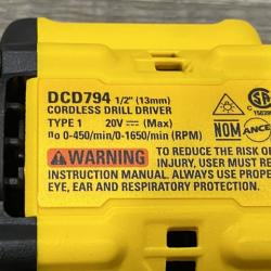 AS-IS DEWALT Atomic 20V Lithium-Ion Cordless Compact 1/2 in. Drill/Driver Kit