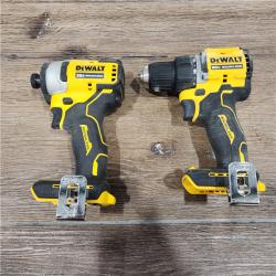 AS- IS DeWalt 20V MAX ATOMIC Cordless Brushless 2 Tool Compact Drill and Impact Driver Kit not included battery