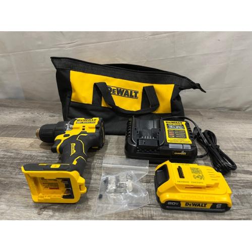 AS-IS DEWALT Atomic 20V Lithium-Ion Cordless Compact 1/2 in. Drill/Driver Kit
