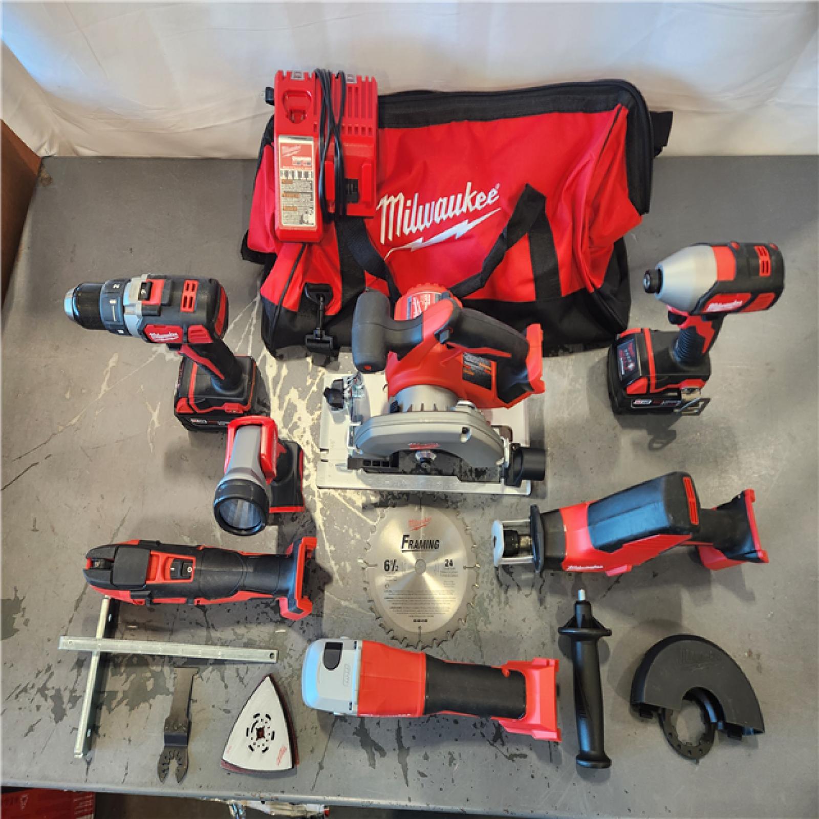 AS-IS- Milwaukee 18-Volt Lithium-Ion Cordless (7-Tool) Combo Kit