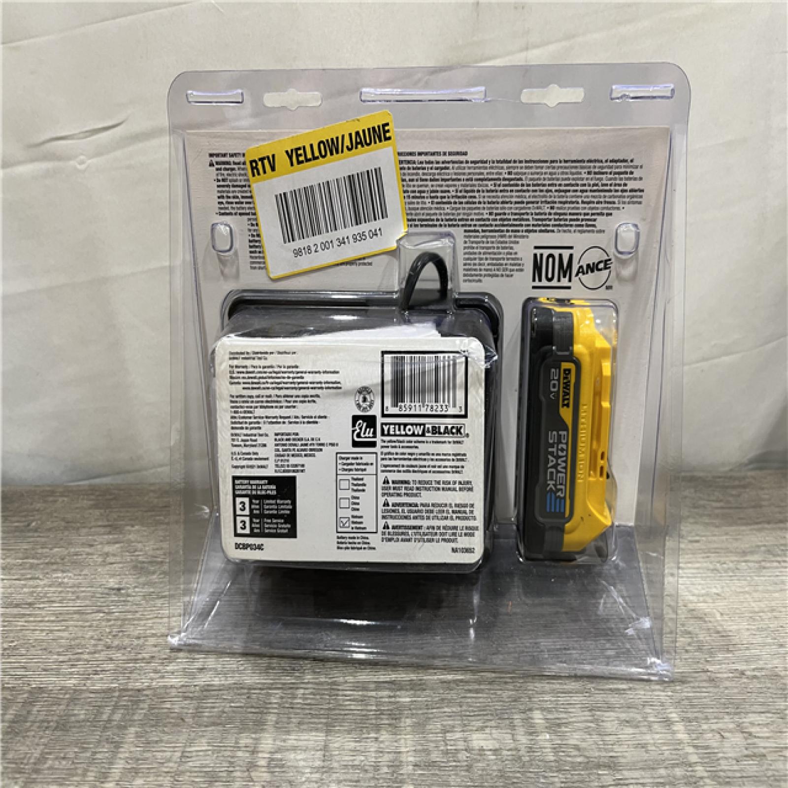 NEW - DEWALT 20V MAX XR POWERSTACK Lithium-Ion Battery Starter Kit with 1.7Ah Battery and Charger