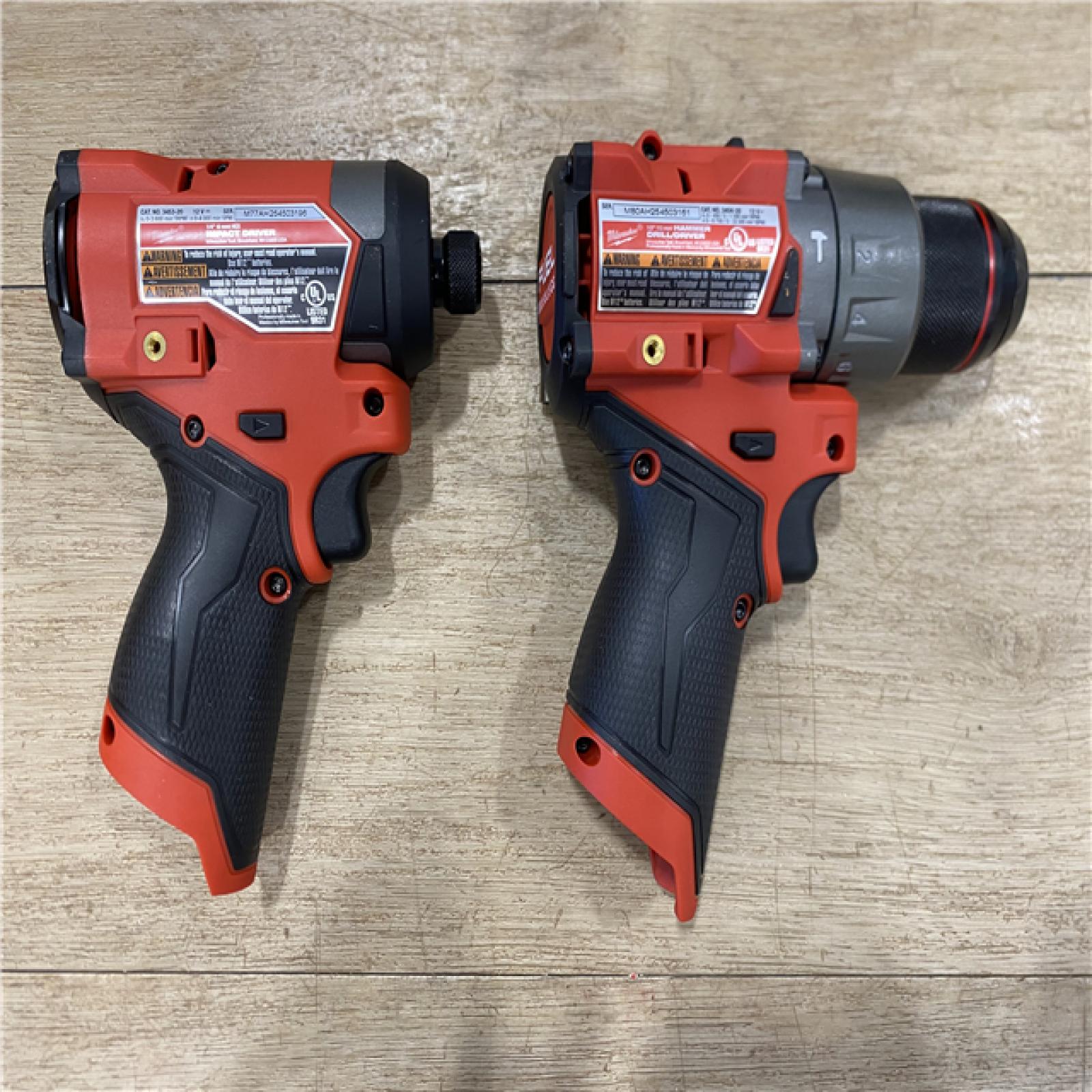 AS-IS Milwaukee FUEL 12-Volt Lithium-Ion Brushless Cordless Hammer Drill and Impact Driver Combo Kit