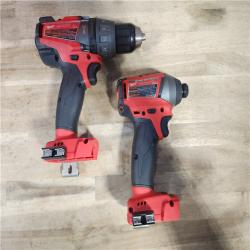 HOUSTON LOCATION - AS-IS Milwaukee M18 FUEL 18-Volt Lithium-Ion Brushless Cordless Hammer Drill & Impact Driver Combo Kit (2-Tool) w/(2) 5Ah Batteries