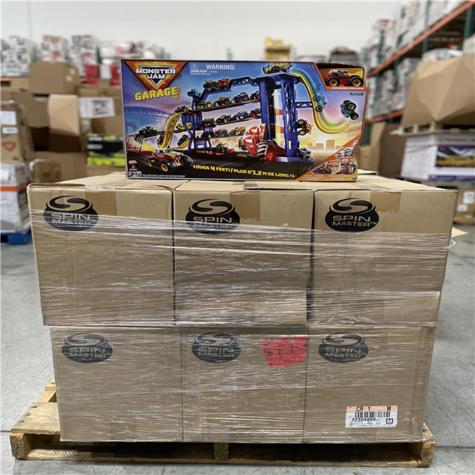 DALLAS LOCATION - BULLSEYE NEW! Monster Jam  Garage Playset PALLET-(24 UNITS)
