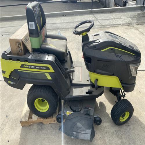 Houston Location AS IS - Outdoor Power Equipment RYOBI 46 Inch Riding Mower