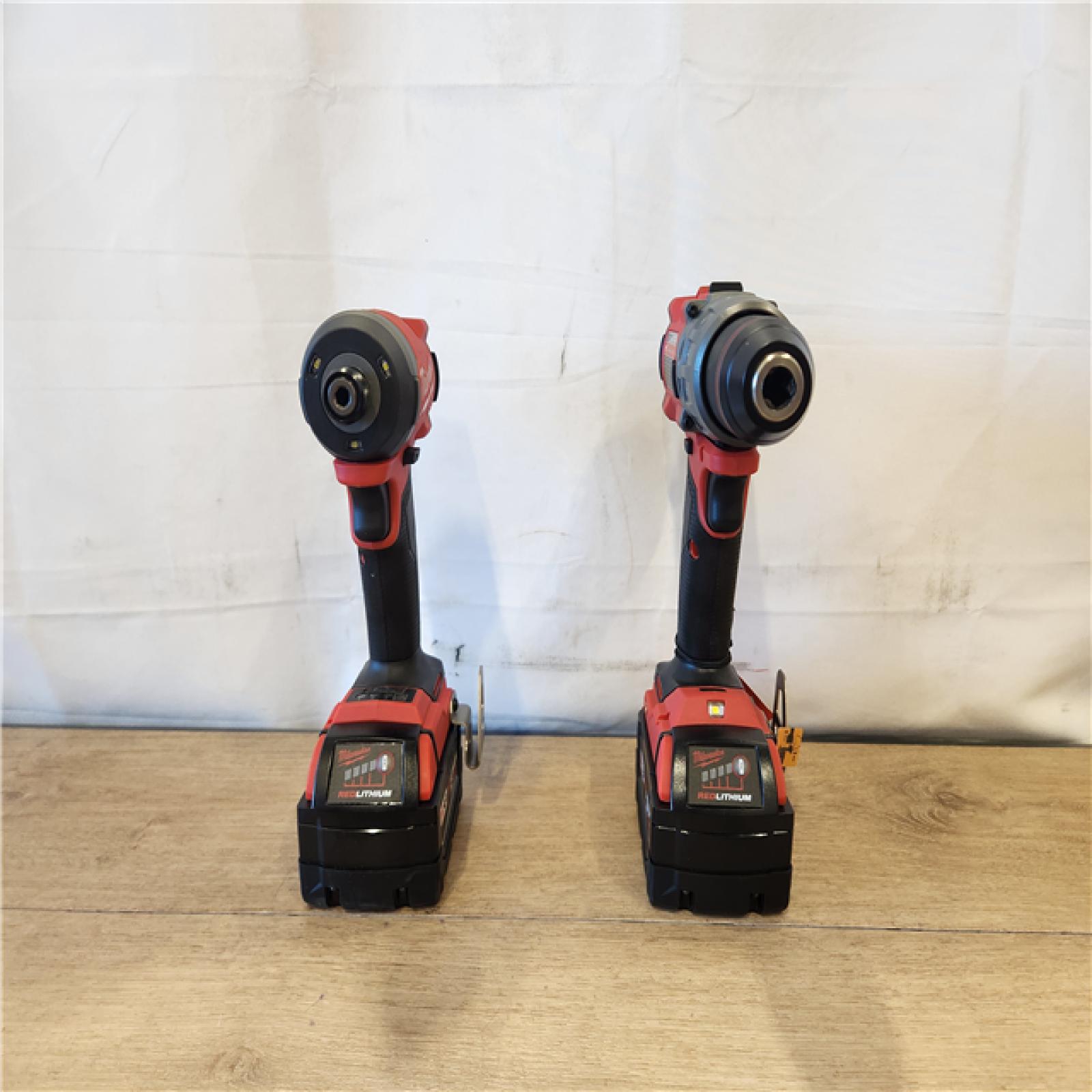 AS-IS- Milwaukee FUEL 18V Lithium-Ion Brushless Cordless Hammer Drill and Impact Driver Combo Kit