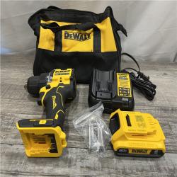 AS-IS DEWALT Atomic 20V Lithium-Ion Cordless Compact 1/2 in. Drill/Driver Kit