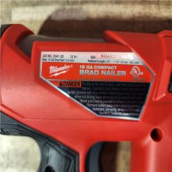 HOUSTON LOCATION - AS-IS Milwaukee FUEL 12-Volt Lithium-Ion Brushless Cordless 18-Gauge 1-1/2 in. Compact Brad Nailer (Tool Only)