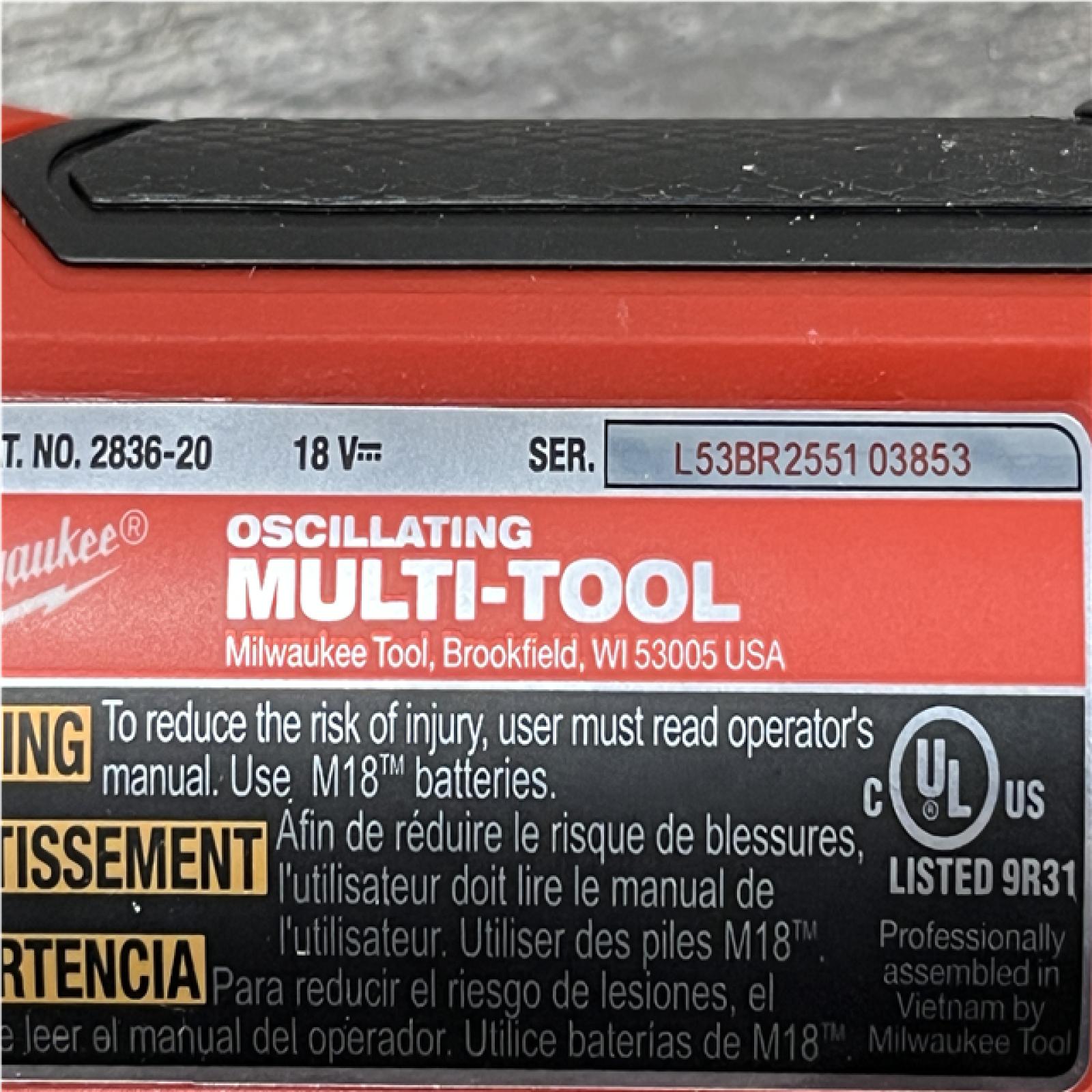 AS-IS Milwaukee FUEL 18V Lithium-Ion Cordless Brushless Oscillating Multi-Tool (Tool-Only)