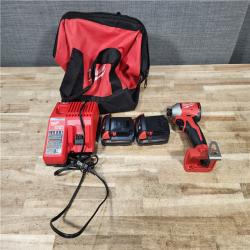 HOUSTON LOCATION - AS - IS Milwaukee 18-Volt Lithium-Ion Compact Brushless Cordless 1/4 in. Impact Driver Kit